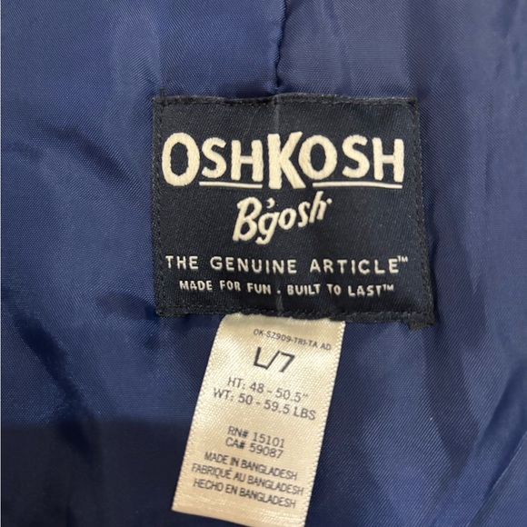 NWOT OshKosh B'gosh Boys' 2-Piece Snowsuit Size 7 - Picture 4 of 11